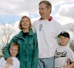 May family at the baseball diamond