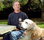 Mike and Josh at a picnic table