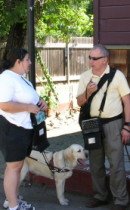 Travelers discussing which route to take