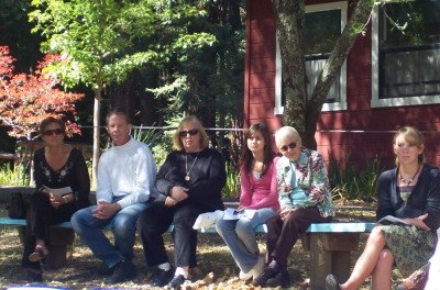 Patrick with friends and family