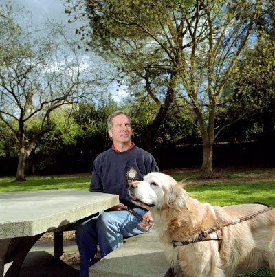 Mike and his Seeing Eye dog, Josh