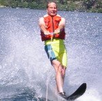 Mike waterskiing after surgery