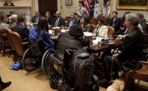 Mike meeting with President Obama about accesibility